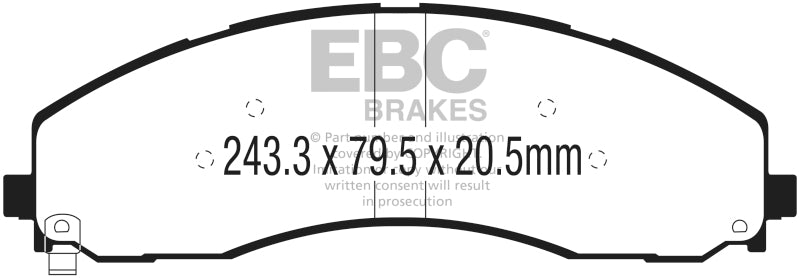 EBC 2017+ Ford F-450 Redstuff Front Brake Pads