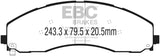 EBC 2017+ Ford F-450 Redstuff Front Brake Pads