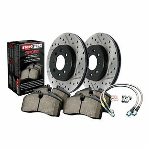 StopTech 10-14 Chevrolet Camaro 3.6L V6 Drilled and Slotted Street Brake Kit Front and Rear