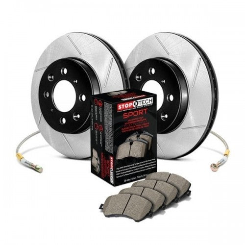 StopTech 99-00 Honda Civic Coupe Si Slotted Sport Brake Kit