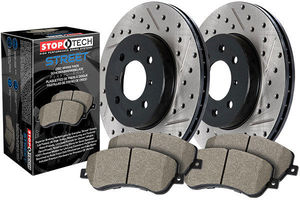 StopTech 06-11 Honda Civic EX/Si Front Drilled & Slotted Sport Brake Ki