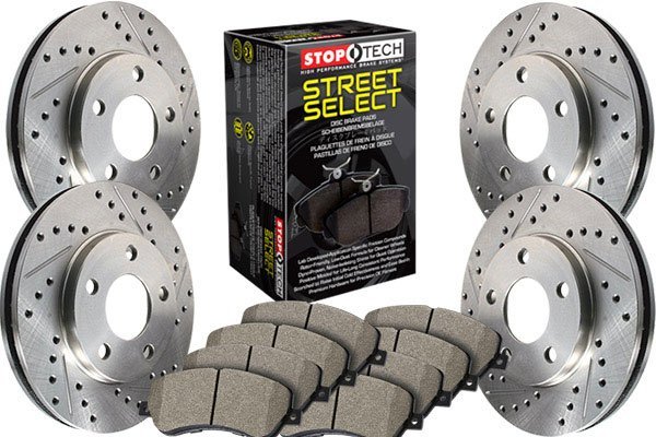 StopTech 05-08 Infiniti G35 / 06-08 Nissan 350Z Four Wheel Drilled & Slotted Sport Brake Kit