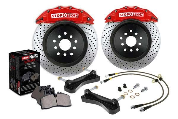 StopTech 08-11 Porsche GT2/GT3 Trophy Anondized Calipers 380x32mm Slotted Rotors Front Big Brake Kit